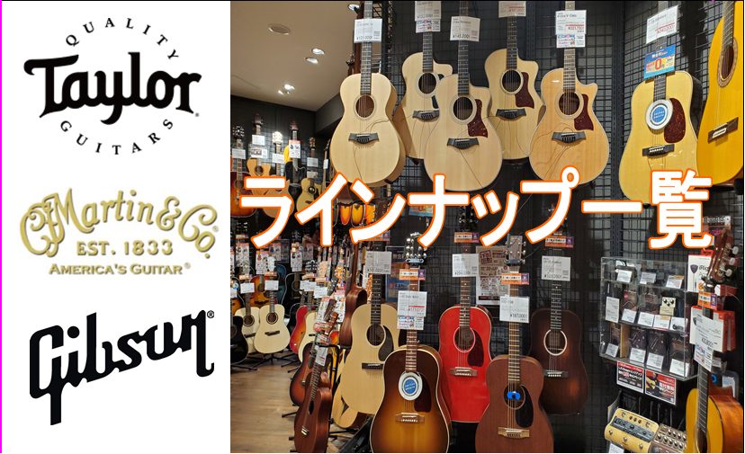【ギター】Martin・Gibson・Taylorも展示しております！（3月7日更新）