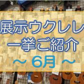 【ウクレレ】展示ラインナップご紹介 ~6月編~