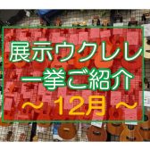 【ウクレレ】展示ラインナップご紹介 ~12月編~