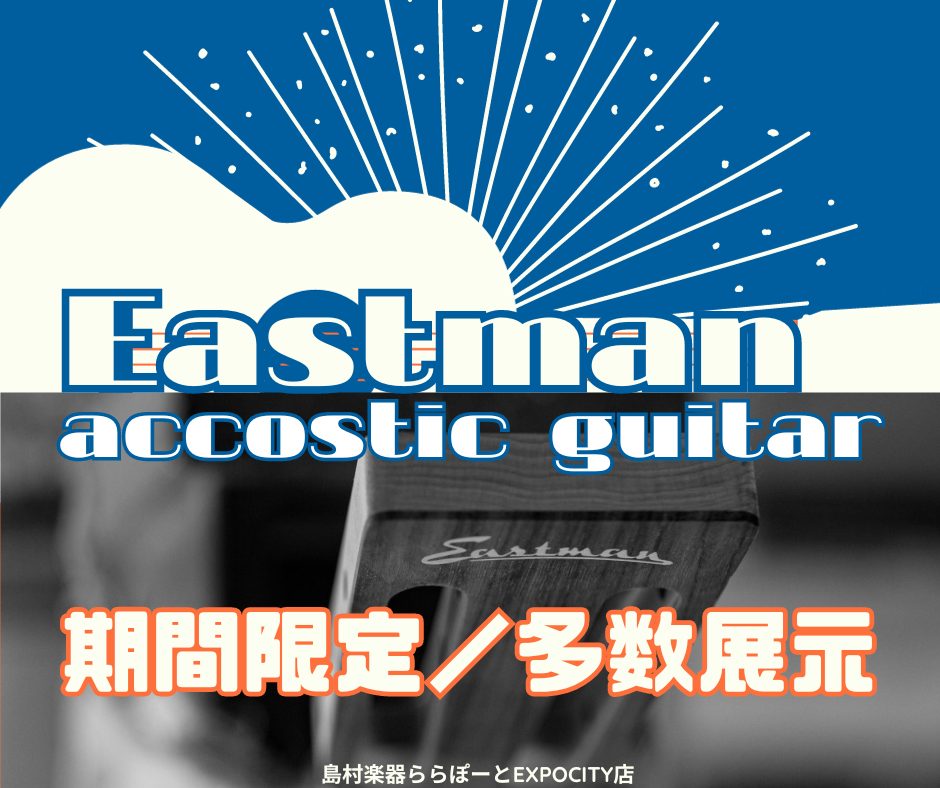 ギターを始めてみたいという方、あるいは、そんな高いのじゃなくていいけどアコギが欲しい...と探している方、朗報です！エキスポシティ店のアコースティックギター担当・石本が個人的にとても好きでコスパ高いEastman（イーストマン）を、ちょっとばかし多めに展示するフェアが決まりました～！ あえて、手が出 […]