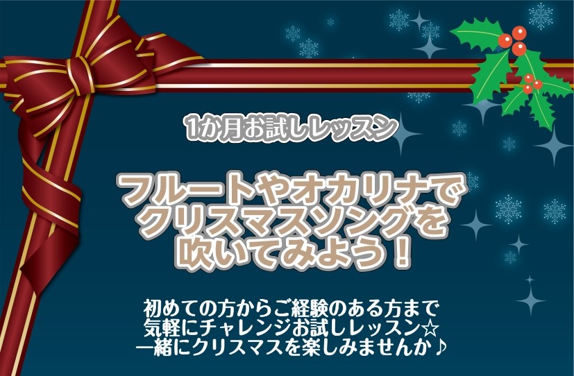 高校生以上対象☆1回の体験だけじゃ物足りないという方におすすめ♪人気のクリスマスソングチャレンジ!