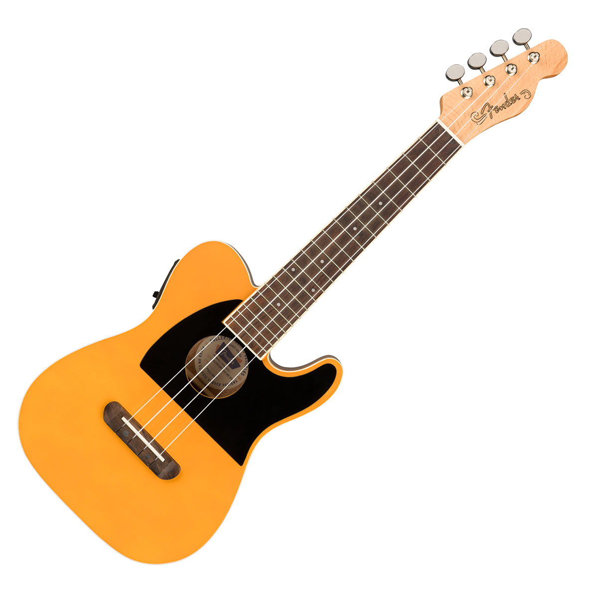 【ウクレレ】Fender Fullerton Tele Uke Butterscotch Blonde コンサートウクレレ ピックアップ付き