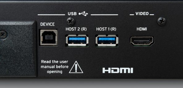 MIDI、USB、HDMI、オーディオ入出力、ペダル端子