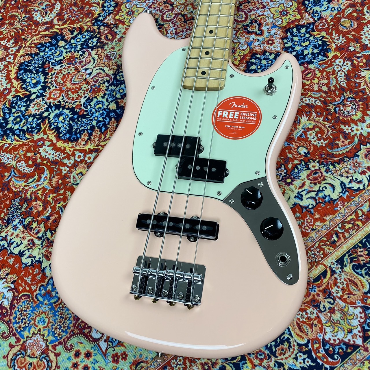 FenderLimited Edition MUSTANG BASS PJ Maple Fingerboard - Shell Pink