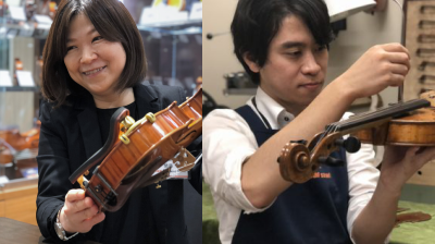 ご予約は弦楽器技術者:高瀬(タカセ)または、弦楽器担当:間藤(マトウ)までTEL:092-741-0678