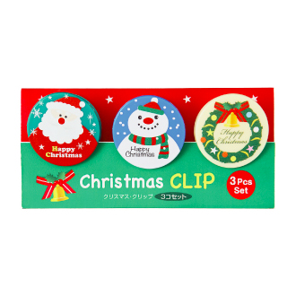 クリスマスクリップ(3個セット)