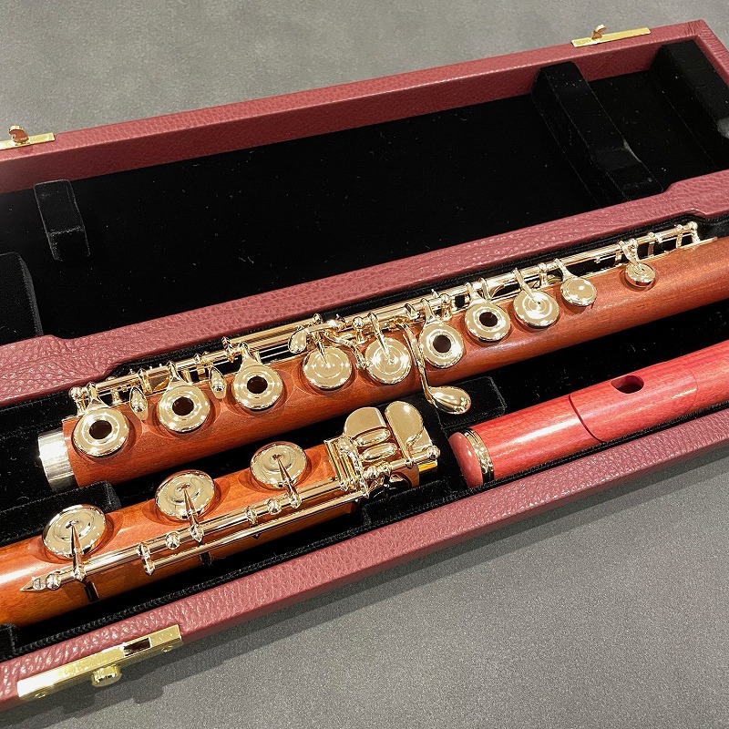 三響(サンキョウ)WoodFlute メタルジョイント ピンクアイヴォリー