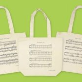 【ファンシーグッズ】楽譜が描かれたトートバック新発売！
