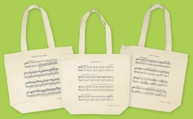 【ファンシーグッズ】楽譜が描かれたトートバック新発売！