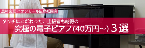 タッチにこだわった、上級者も納得の究極電子ピアノ（40万円～）