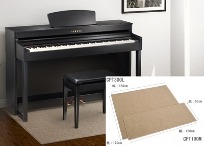階下への振動、床の傷つきも安心！電子ピアノ専用遮音マットです。