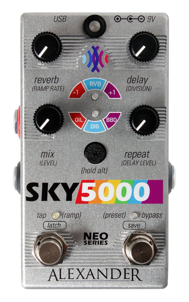 コンパクトエフェクター　ディレイ・リバーブSky 5000