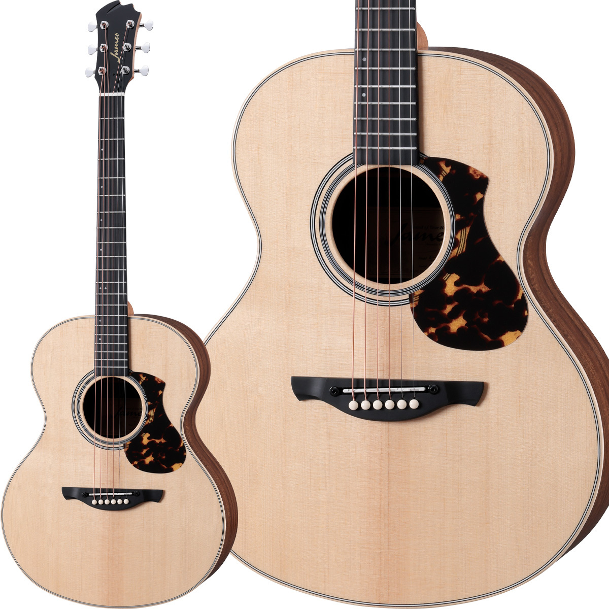 JamesJ-300A II Natural アコースティックギター トップ単板 アジャスタブルサドル 簡単弦高調整J-300AII