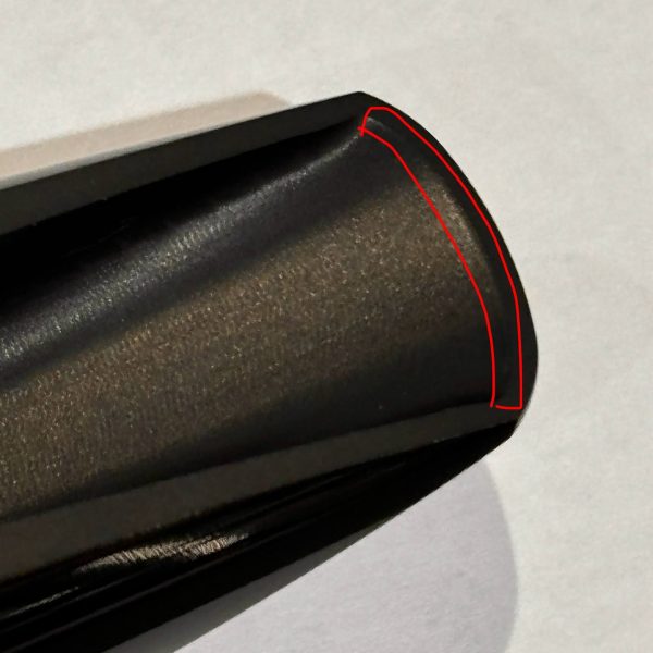 新しいマウスピースは境界線がはっきりしています。