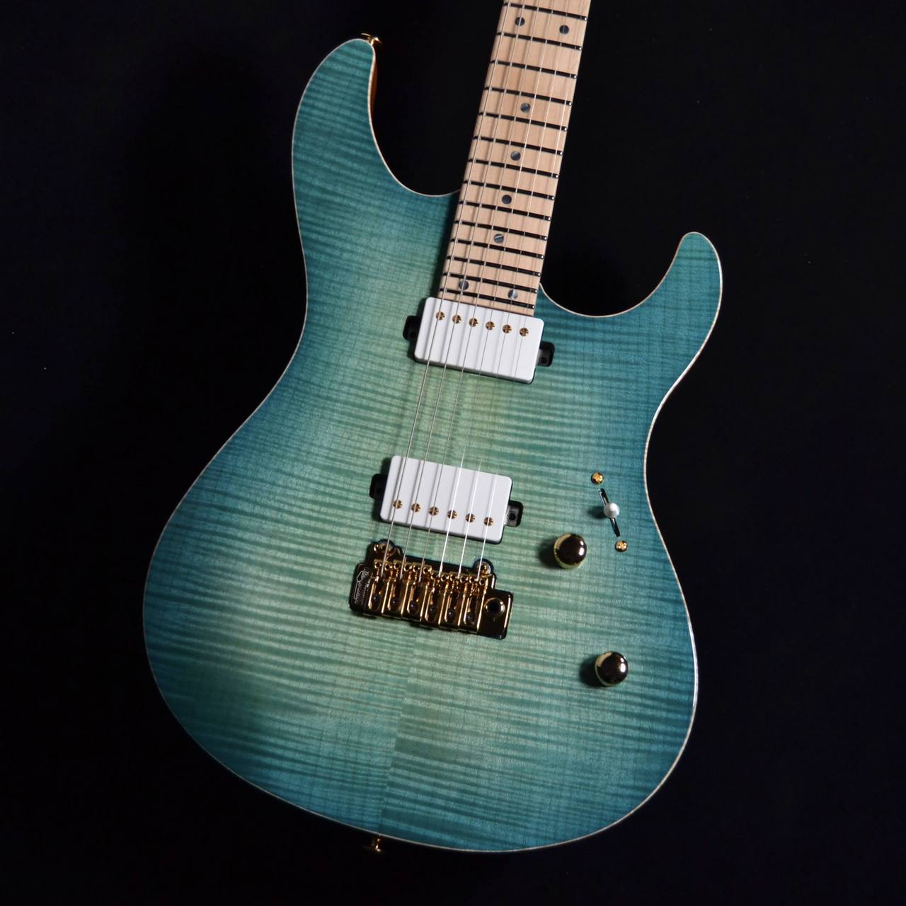 Black SmokerFutura-S HH/Flame Maple Top/Fiji Mahogany Body/Jade Blue Burst【3.43kg】