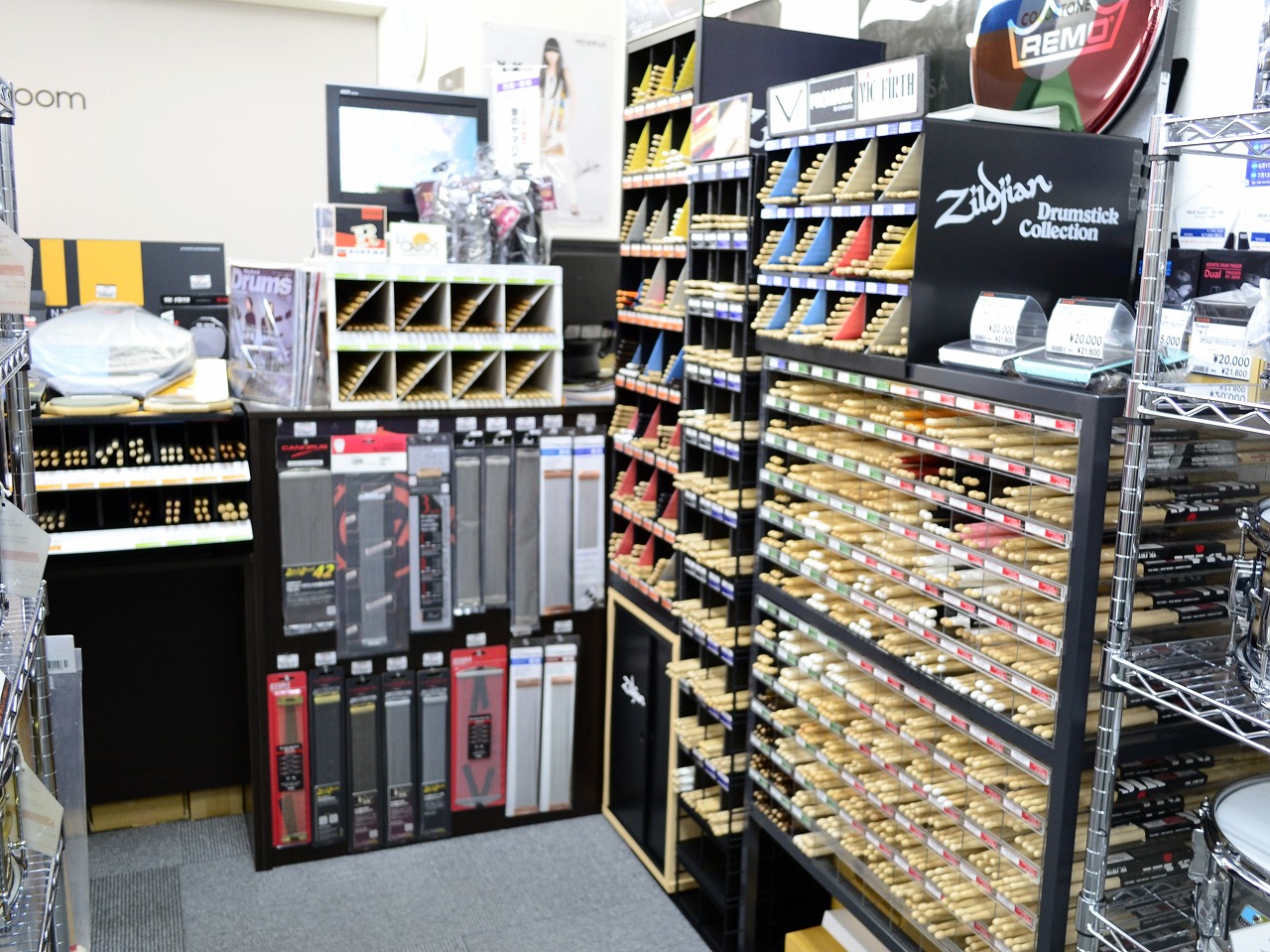 ドラムスティック 250種類 トレーニング用もあります 博多ドラムショップ 防音ショールーム 店舗情報 島村楽器 ドラムスティック 250種類 トレーニング用もあります 博多ドラムショップ 防音ショールーム 店舗情報 島村楽器