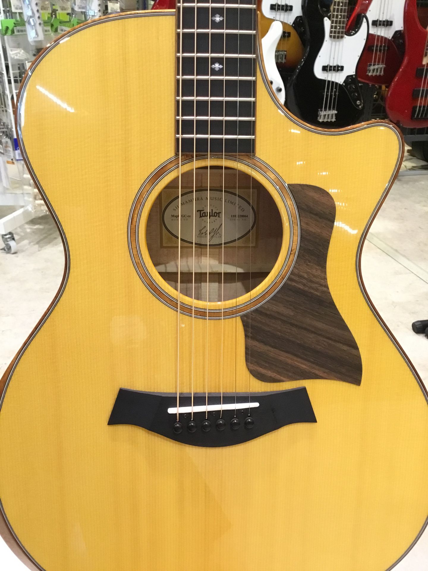 【エレアコギター】”Taylor” 島村楽器限定！ルッツスプルース・トップ＆ビッグリーフメイプル・サイドバックモデル、GCce-Maple SP LTD入荷！！