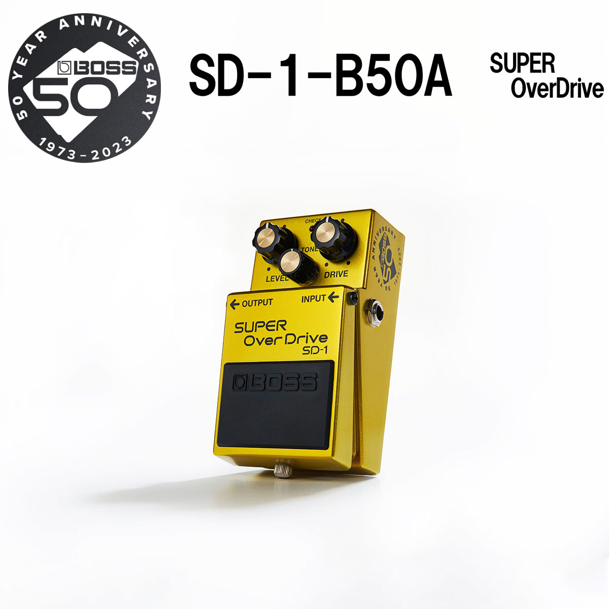 銀ネジ】BOSS SD-1-B50A 50th Anniversary Pedals 【メタリック