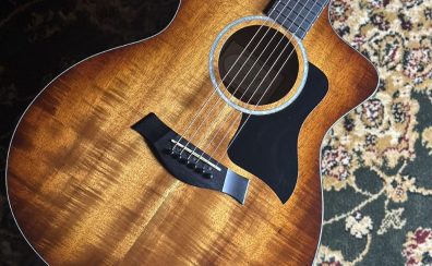 【中古】Taylor 224ce-Koa DLX【杢目がとても綺麗で音も良い】