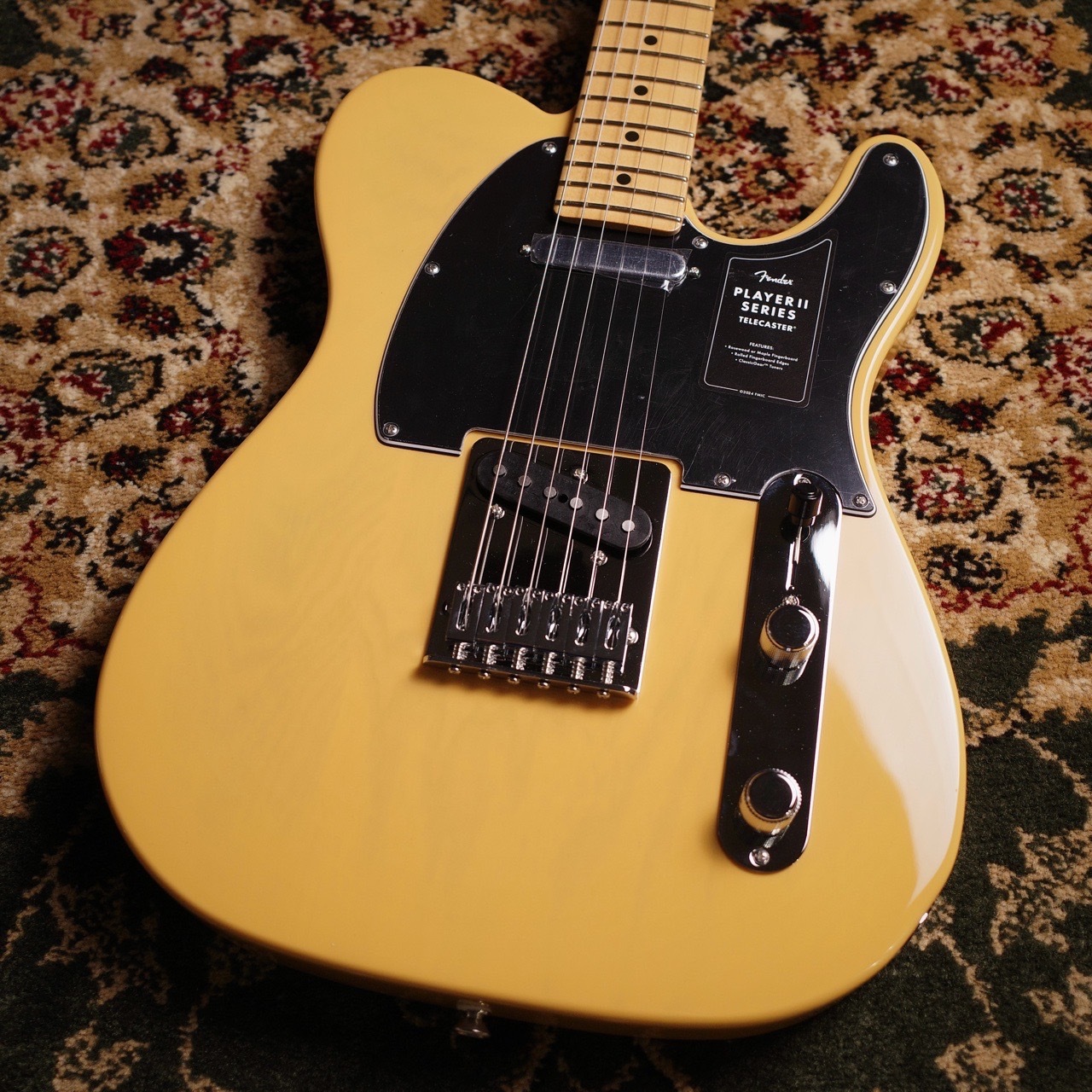 新品Fender Player II Telecaster Maple Fingerboard, Butterscotch Blonde Chambered Ash