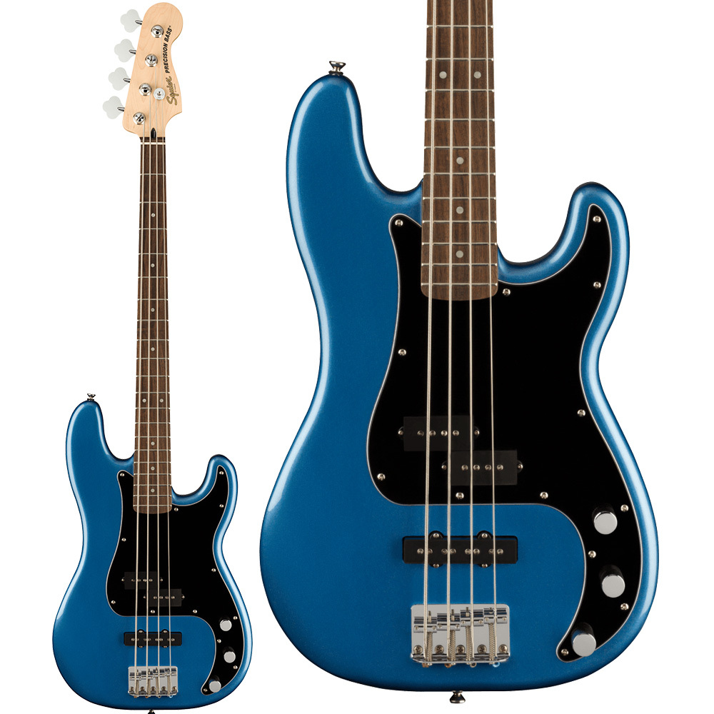 新品Squier by Fender Affinity Series Precision Bass PJ Laurel Fingerboard Black Pickguard Lake Placid Blue