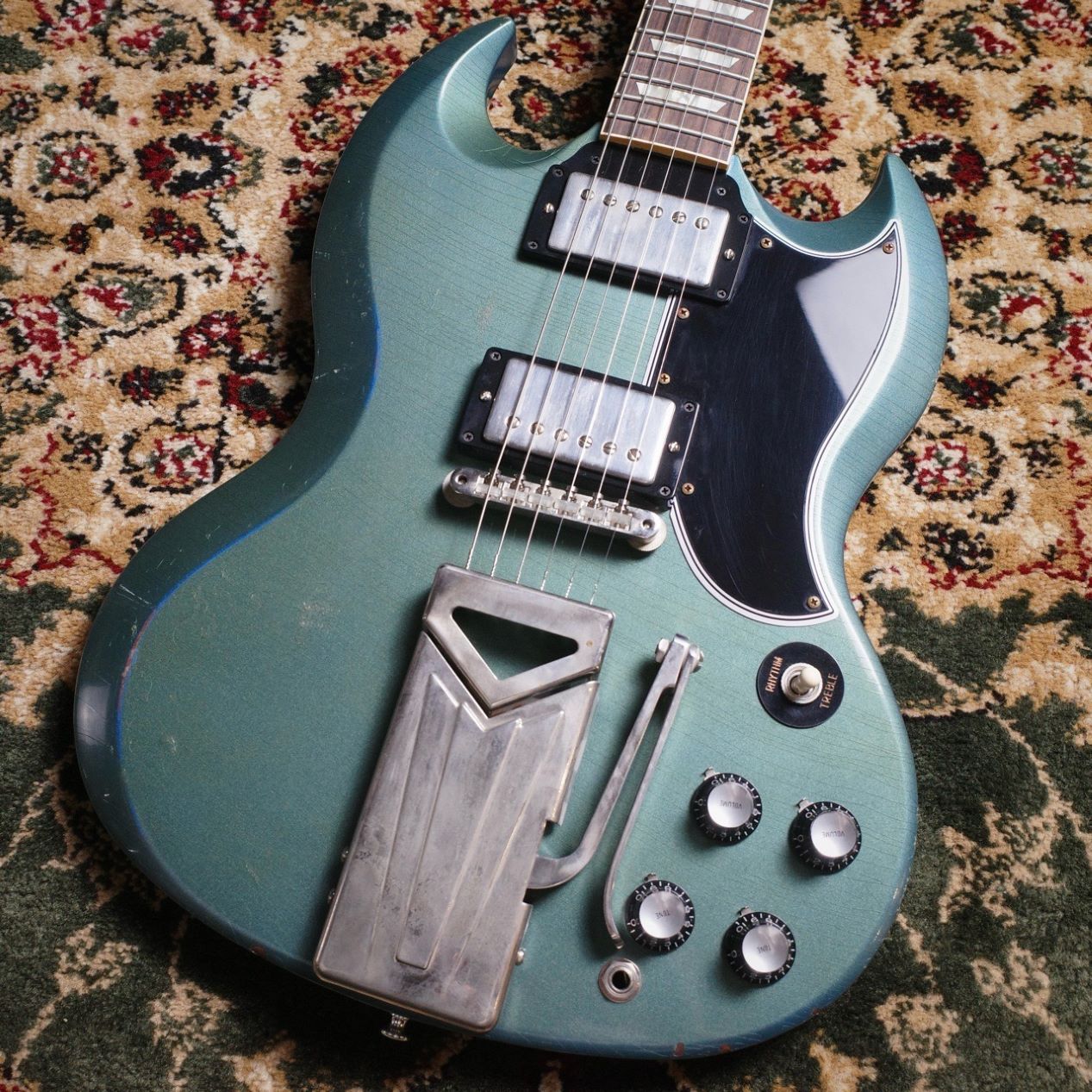 新品Gibson 1964 SG Standard Antique Pelham Blue Sideways Trem Murphy Lab Light Aged