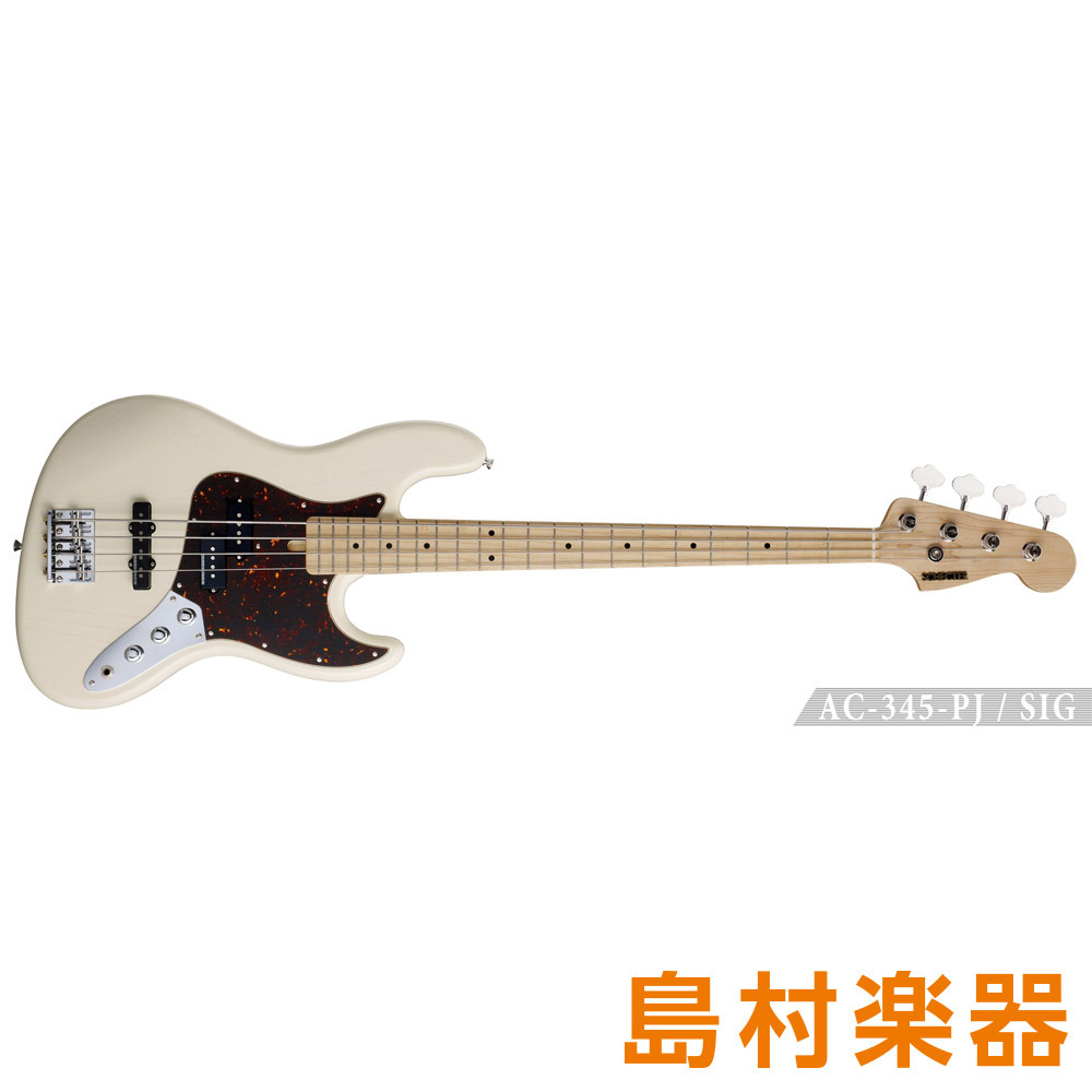SCHECTER AC-345-PJ-WH/SIG エレキベース 凛として時雨 345モデル