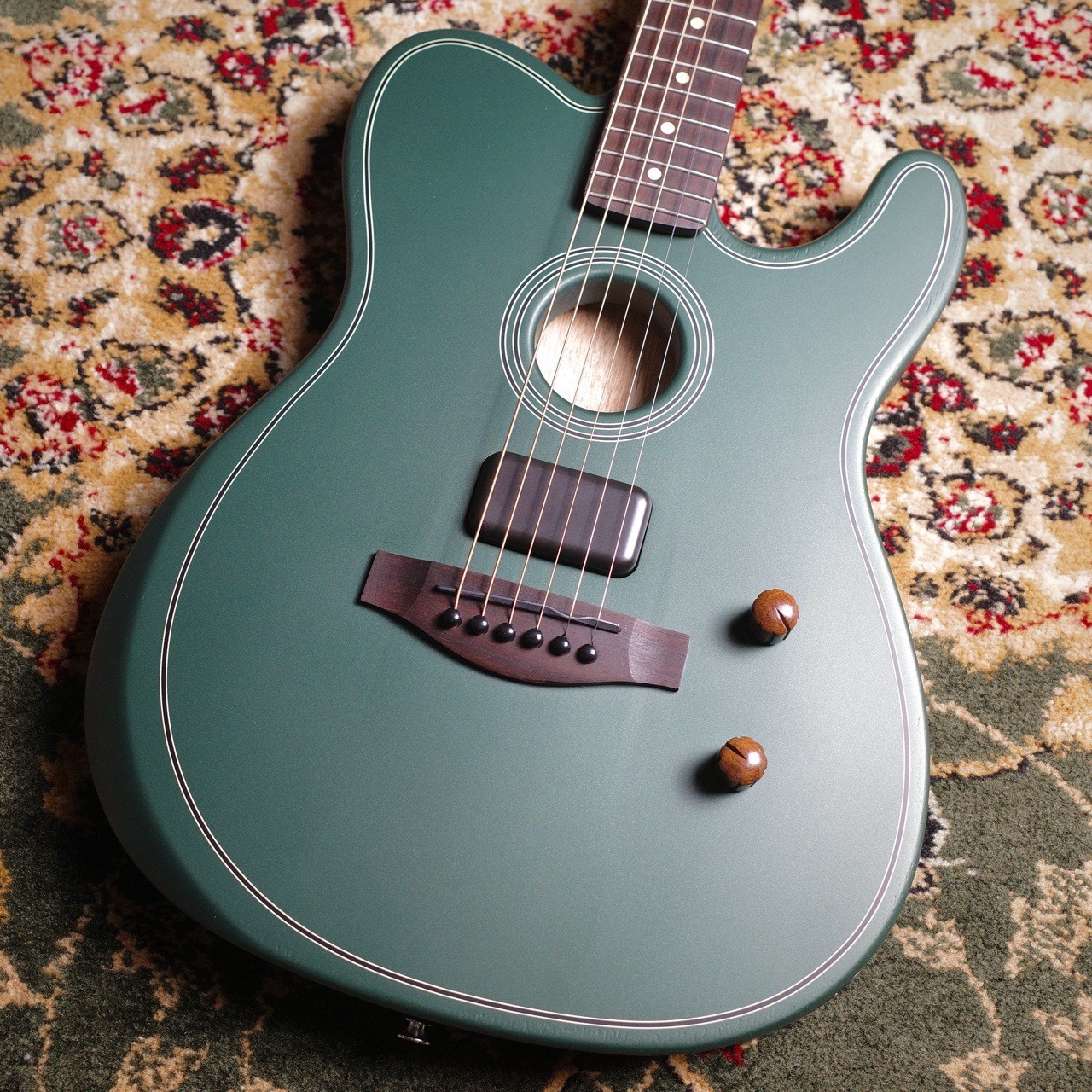 新品Fender  FSR Acoustasonic Standard Telecaster Britishi Racing Green