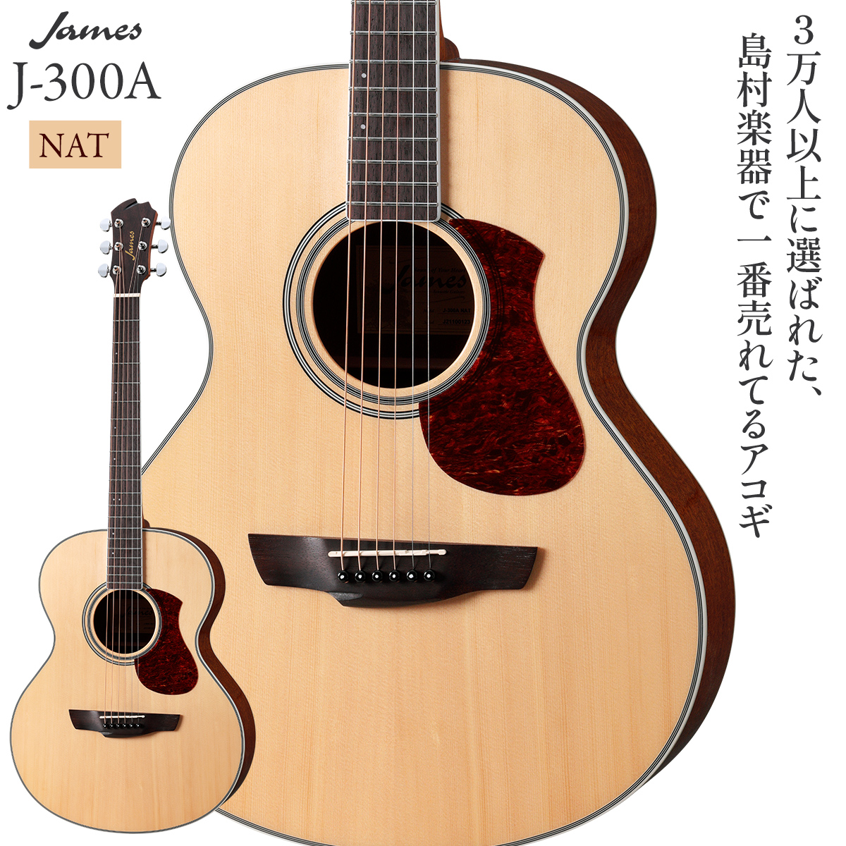 アコースティックギターJ-300A/NAT