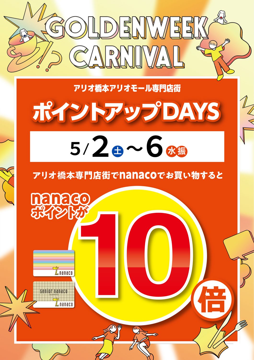アリオ橋本専門店街特別企画！ 例えば、こちらの商品をnanaco支払いで購入した場合・・・ 　　 電子ピアノ、ギター、管楽器などお得に手に入れるチャンスです！ 楽器について、キャンペーンについて詳しくはお気軽にお問合せ下さい。 下記、画像をクリック！各楽器の総合ホームページをご紹介！
