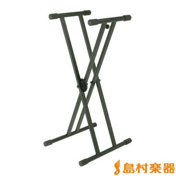 OnStageStands KS7591 ダブルX型キーボードスタンド オンステージスタンド　¥8,800<br />
<br />
ワンタッチで6段階の高さ調整が可能です。床面と接地する部分には、滑り止め5段階高さ調節ラバーキャップが装着されているので、多少の凹凸がある場所でも安定してご使用いただけます。