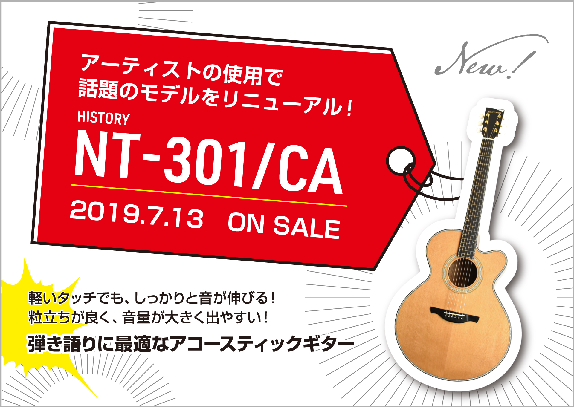 昨年発売から即完売となったHISTORY NT-301のリニューアルモデルが再入荷！