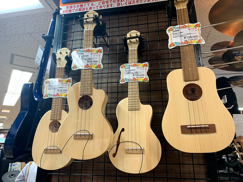 【人気沸騰中】雪のように白いQUIAM UKULELE （クワイアンウクレレ）入荷！