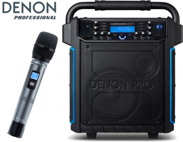 【新入荷】DENNON　Commander Sport　Bluetooth/ USBメモリー/ SDカード]対応 [バッテリー内蔵