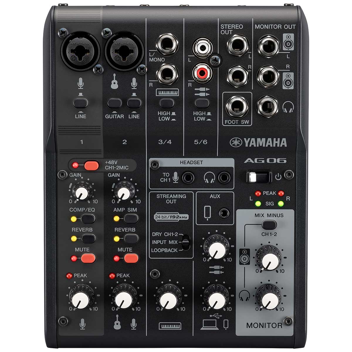 ライブストリーミングミキサーYAMAHA AG06MK2