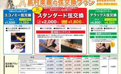 ギター/ベースのメンテナンスお任せください！