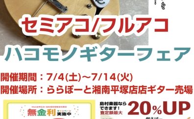 【選りすぐり!ハコモノギターフェア】開催!!
