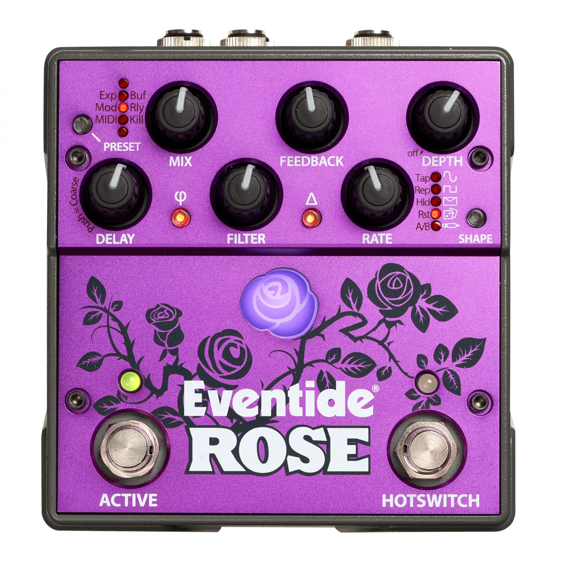 *Eventide "Rose" 調整可能な5つのプリセットをもつディレイペダル。リバースディレイやエフェクト音を2倍、3倍、4倍、5倍に増やすDelay Multiplierも搭載しています。さらに、ローパスフィルターやMODも搭載することで、さらに幅ひろい音色を奏でてくれます。右側のHOTスイッ […]