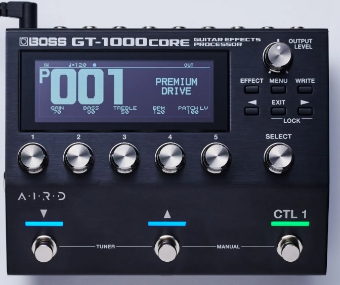 【ギター・ベースマルチエフェクター】-BOSS-フラッグシップモデル「GT-1000」をポータブルサイズに凝縮！”GT-1000CORE”発売！
