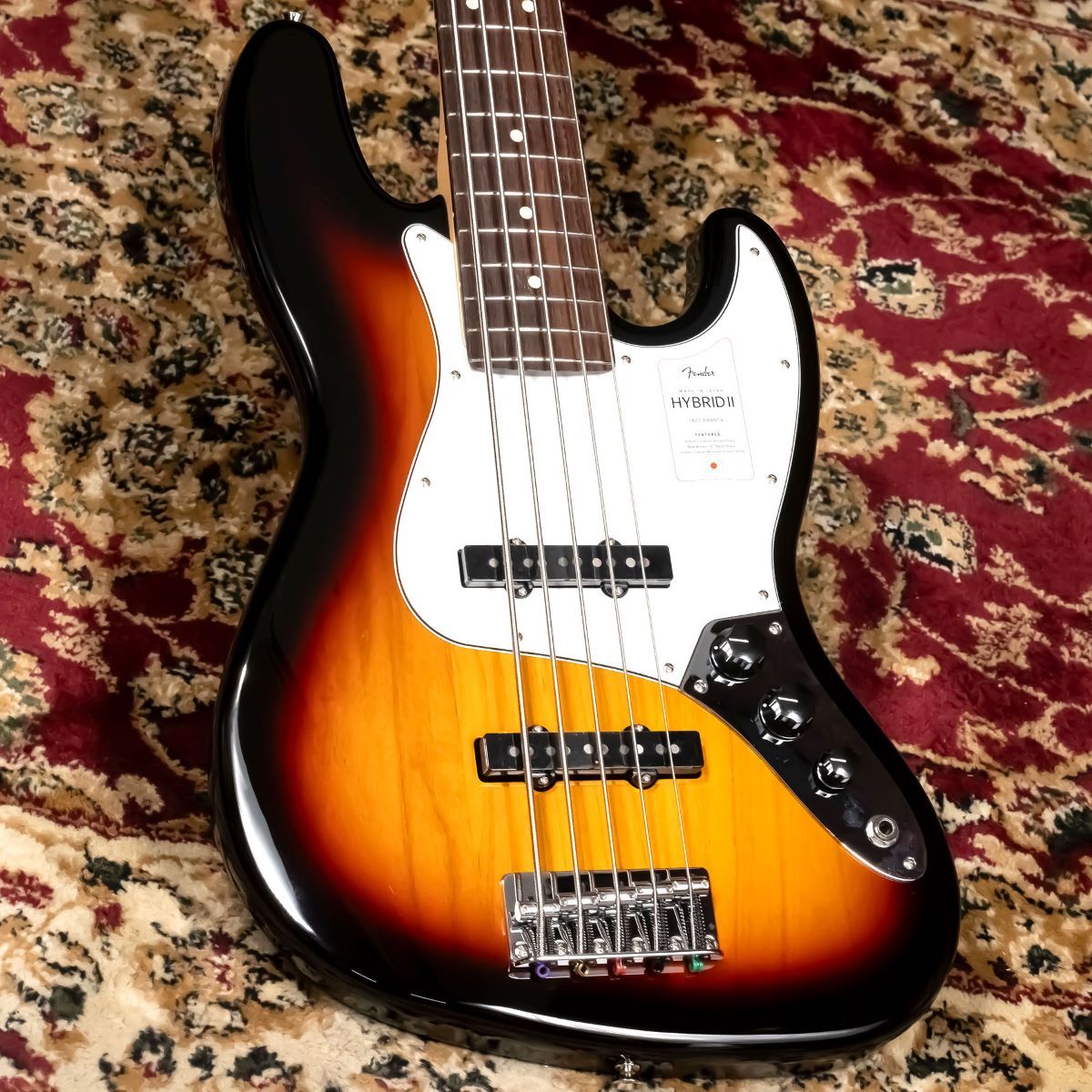 Fender Made in Japan Hybrid II Jazz Bass V Rosewood Fingerboard 3-Color Sunburst
