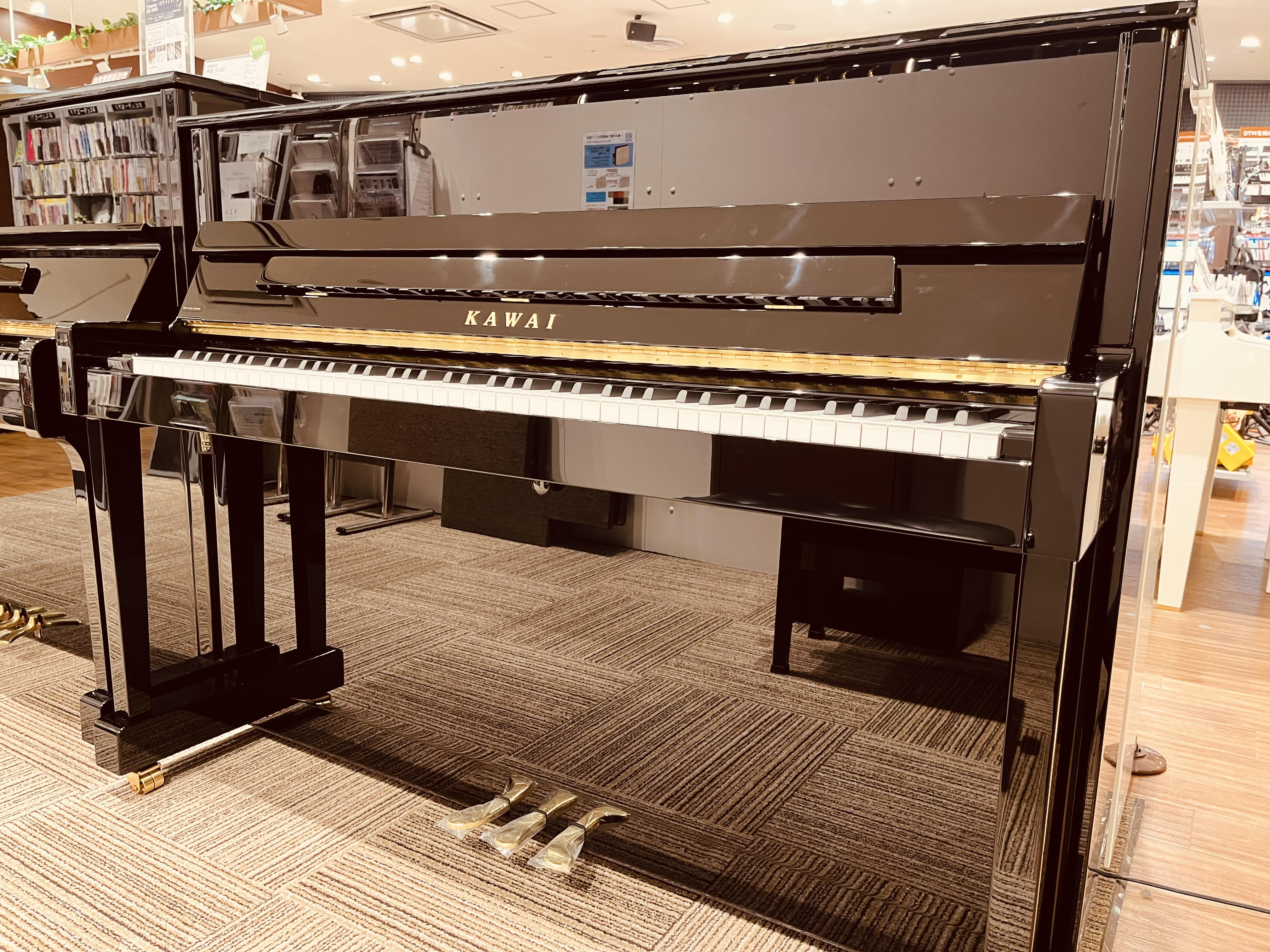 新品アップライトピアノKAWAI　K-114SX（BP）