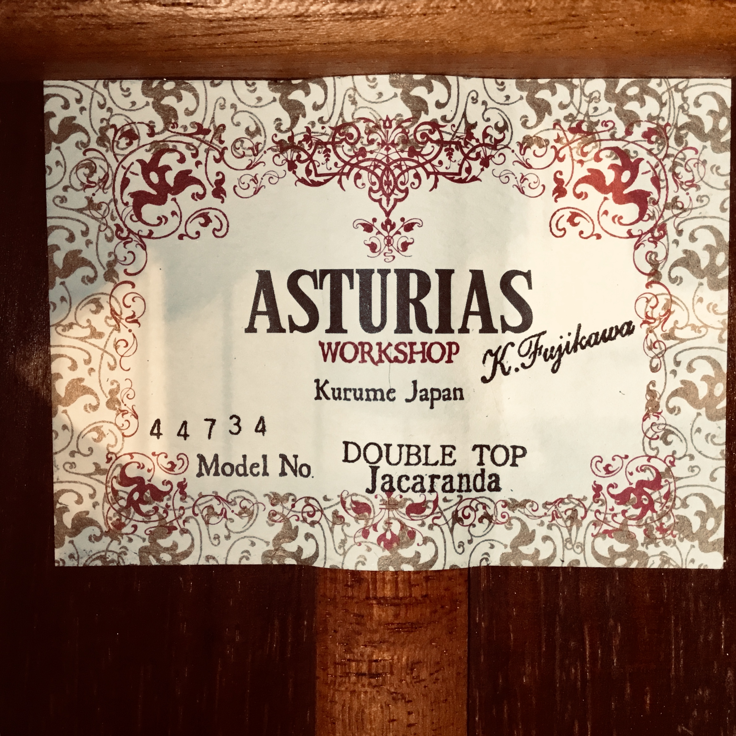 【新入荷！】ASTURIAS　DOUBLETOP　　ハカランダモデル入荷しました！！