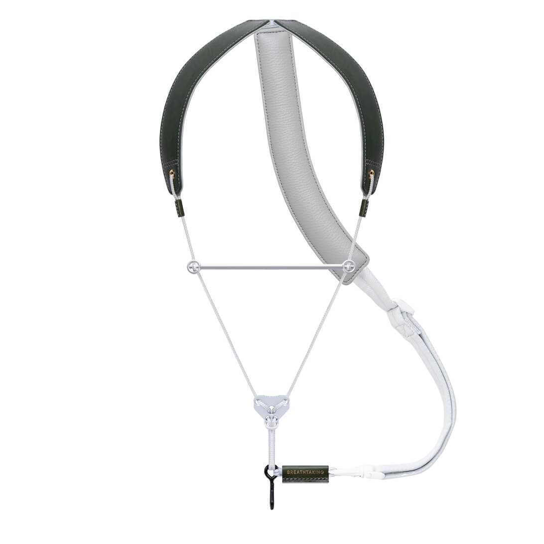 BREATHTAKING Strap Lithe Premium Ⅱ-Rブレステイキングストラップ ライザプレミアムⅡ-R　オリーブと銀鼠