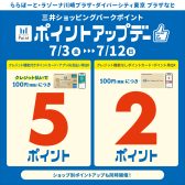 2026.7/3(金)～7/12(日)三井ショッピングパークポイント ポイントアップデー！
