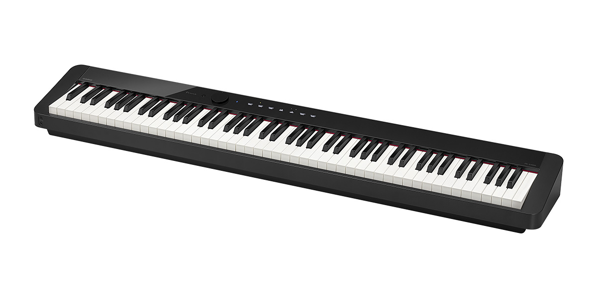 皆さんこんにちは、電子ピアノ担当の山下です。本日カシオの新製品「[!!PX-S1000!!]」が店頭に入荷致しましたので是非ご覧ください！ *ハンマーアクション付き鍵盤搭載のデジタルピアノで世界最小※のスリムボディ、シンプルでスタイリッシュなデザイン カシオならではの高密度実装技術を駆使し、奥行23 […]