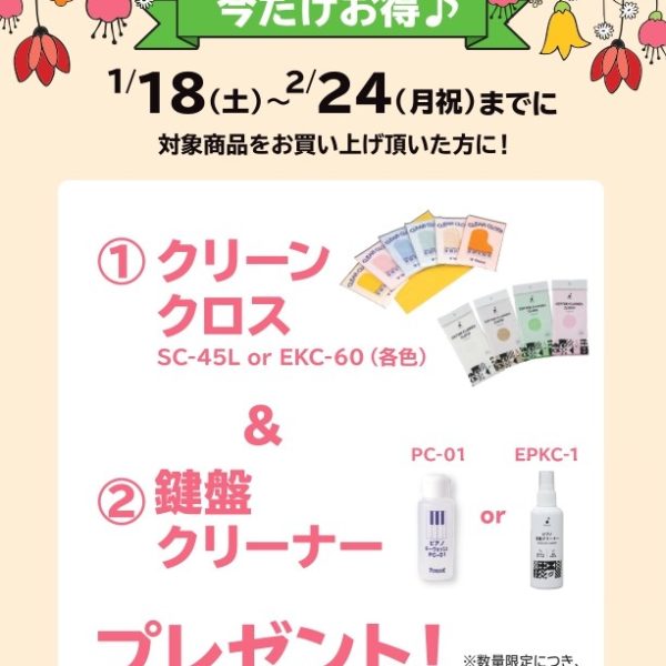 《対象商品》<br />
AP-S5000GP/S<br />
<br />
【プレゼント】<br />
クリーンクロス、鍵盤クリーナー