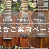 【ウクレレ総合ご案内ページ】人気モデルを常時展示！初心者から上級者まで徹底サポートします♪