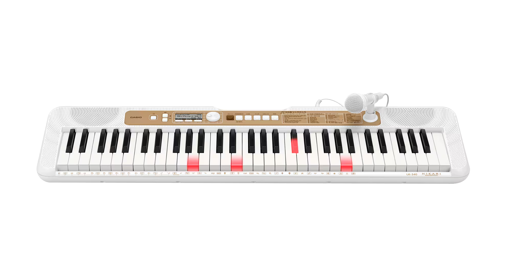 光る鍵盤がやさしく指を導いてくれる光ナビゲーション キーボードCASIO / LK-340