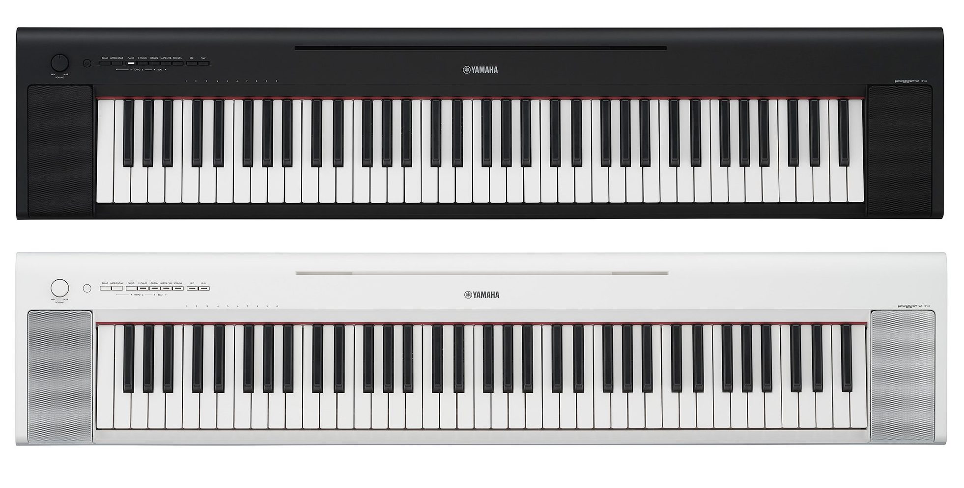 軽量・コンパクトで、美しいピアノ音と自然なタッチの鍵盤を搭載した76鍵キーボードYAMAHA / NP-35（WH・BK）