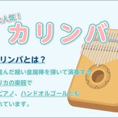 手のひらから広がる、癒やしの音色~カリンバ~